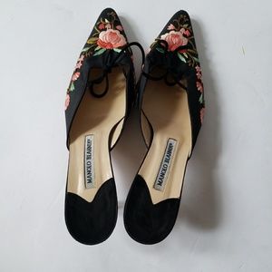 Manolo Blahnik Silk Embroidered slip in